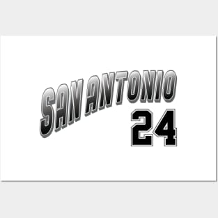 Retro San Antonio Number 24 Posters and Art